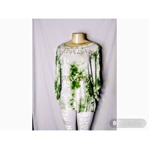 Green And White Top  S